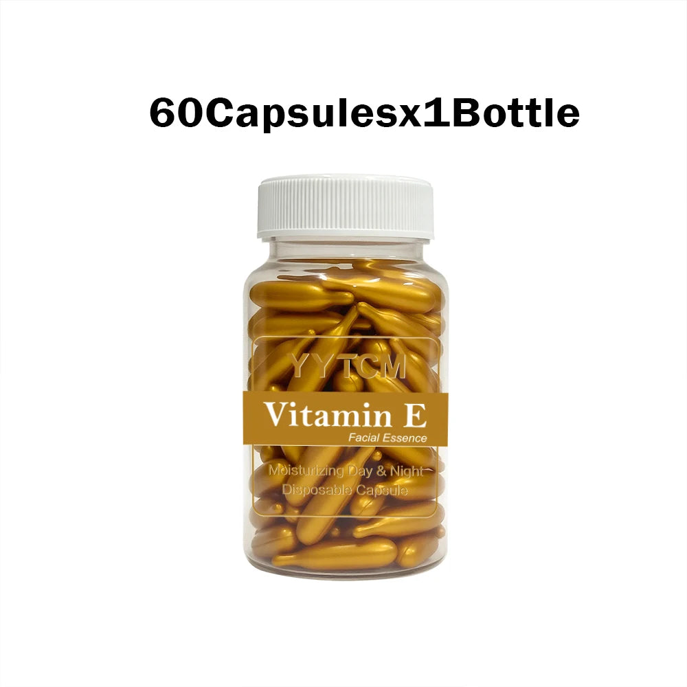 Bottle of 60 gold vitamin E capsules