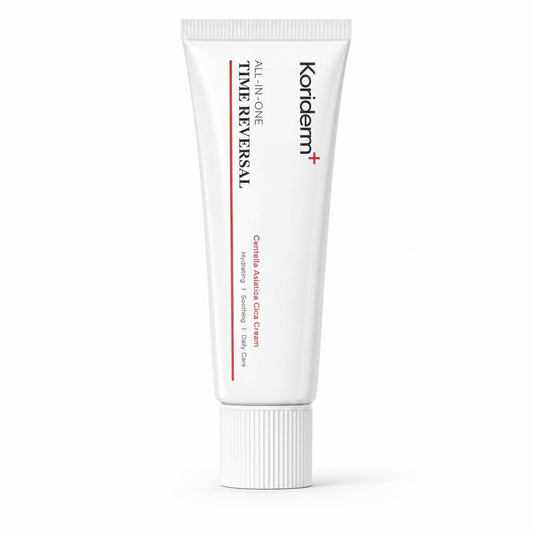 Koriderm Time Reverse Cica Cream, vista frontal del tubo
